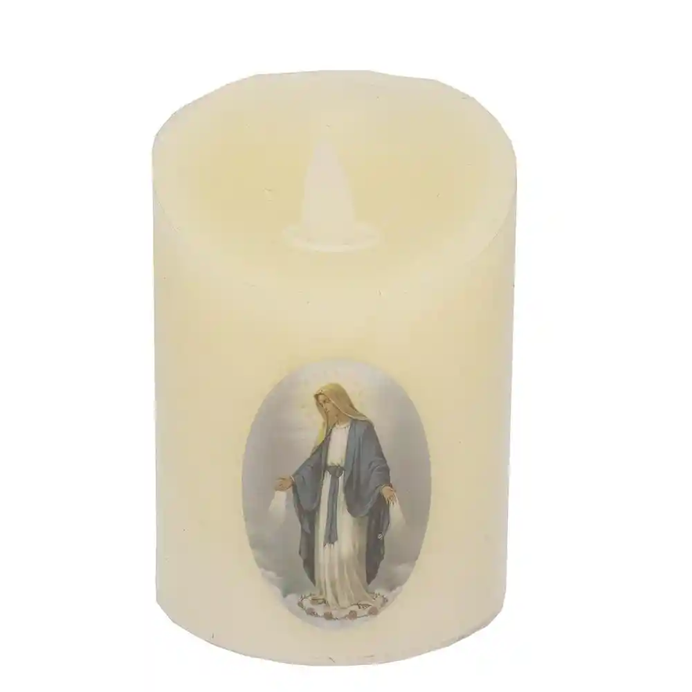 Mada Veladora Led Religioso Beige R4116