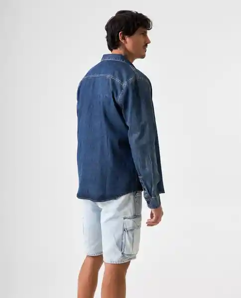 Camisa Hombre Azul Talla L 512G001_AZU174429