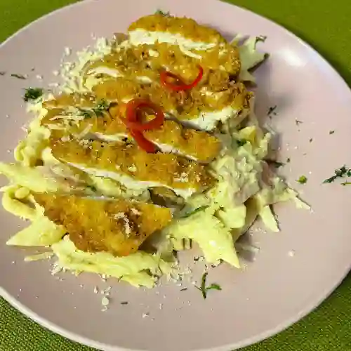 Pastas Cremosas de Pollo Crocante