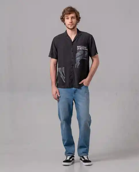 Camisa Hombre Negro Sombrio Ultraoscuro Talla S 89469 Rifle
