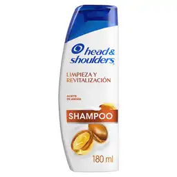 Shampoo Head Shoulders Limpieza y Revitalizacion Aceite de Argan Control Caspa Champu Head and Shoulders 180 ml