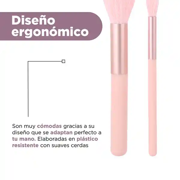 Juego de Brochas Para Maquillaje Portátiles Serie Miniso