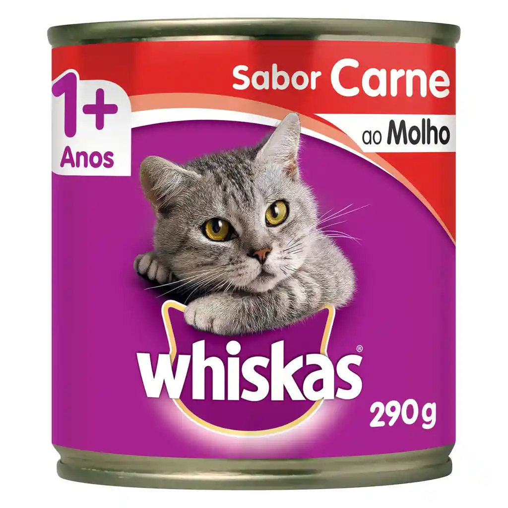 Whiskas Alimento Húmedo para Gatos Adultos Carne en Salsa