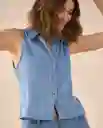 Camisa Azul Cielo Claro Talla M 411G031 Esprit