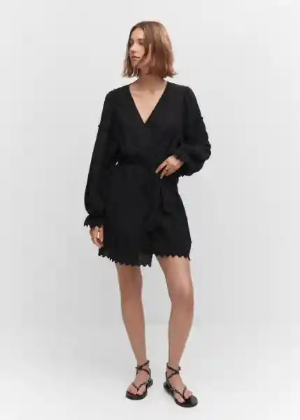 Vestido Jaione Negro Talla S Mujer Mango