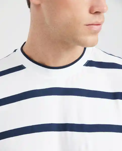 Camiseta Striped Azul Medianoche Ultra Oscuro Talla S Chevignon