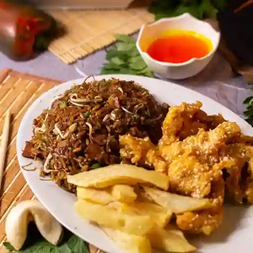 Pollo a la naranja personal+coca250ml