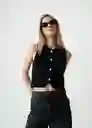 Chaleco Tejido Mujer Negro Ultraoscuro Talla S 583G002 Naf Naf