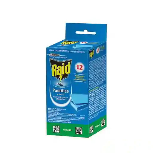 Raid Repelente en Pastilla Para Insectos Voladores 12 Repuestos