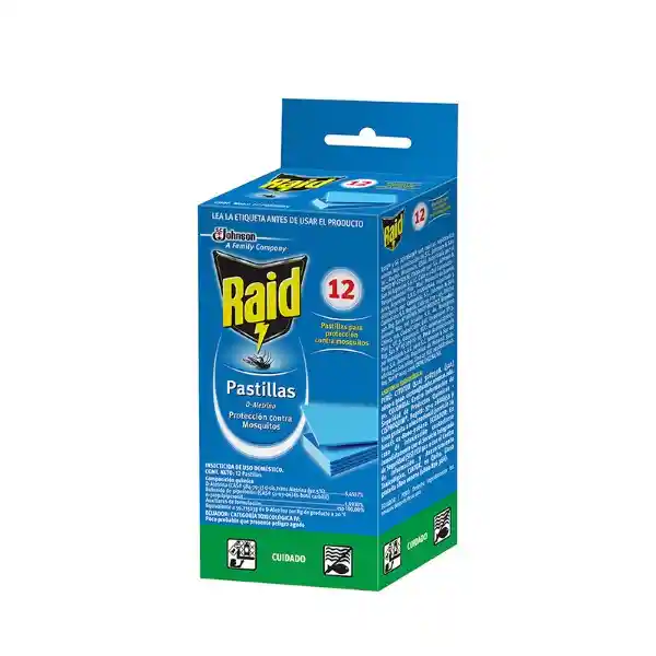 Raid Repelente en Pastilla Para Insectos Voladores 12 Repuestos