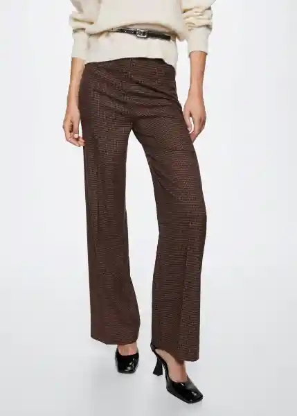 Pantalón Paula Marron Talla M Mujer Mango