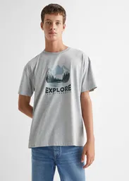 Camiseta Explore Gris Talla 20 Teen Niños Mango