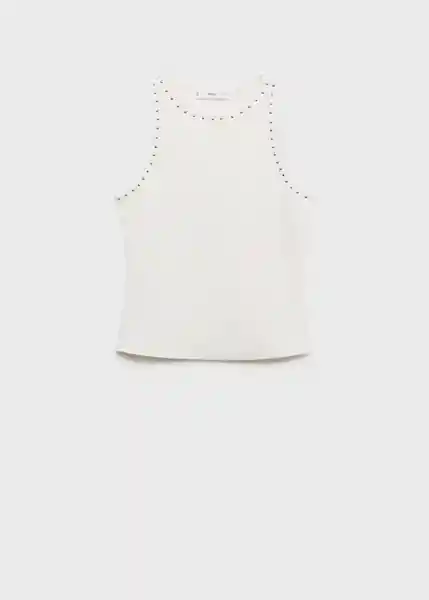Top Lex Blanco Talla M Mujer Mango