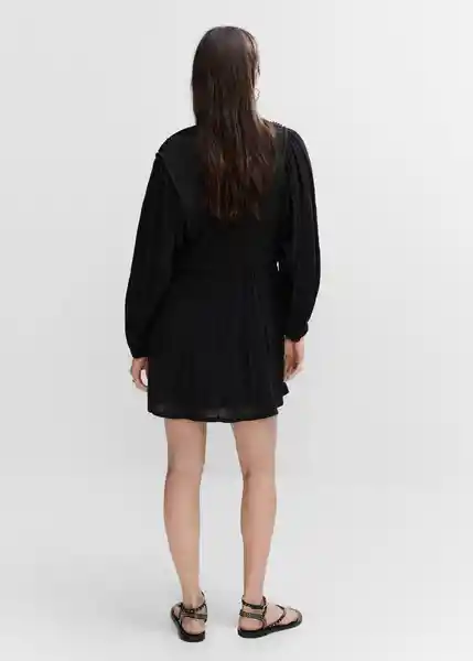 Vestido Roman Negro Talla L Mujer Mango