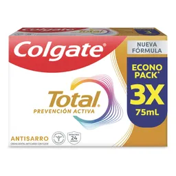 Crema Dental Colgate Total 12 Anti Sarro 75 mL x 3