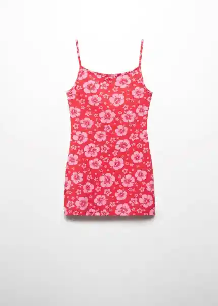 Vestido Yakarta Rojo Talla M Mujer Mango