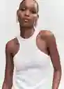 Top Comte Blanco Talla L Mujer Mango