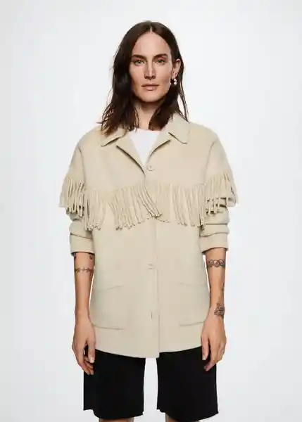 Chaqueta Frida Crudo Talla L Mujer Mango