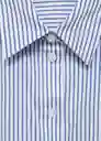 Camisa Rua Azul Talla M Mujer Mango
