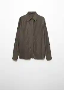 Camisa Pili Khaki Talla XL Mujer Mango