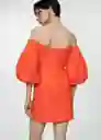 Vestido Tulipa Coral Talla Xl Mujer Mango