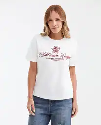 Camiseta Athleisure League Graphic Crudo Pristino T M Chevignon