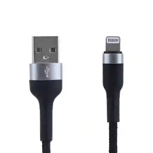 Cable de Carga de Aluminio Mod Cb12B Gris y Negro Miniso