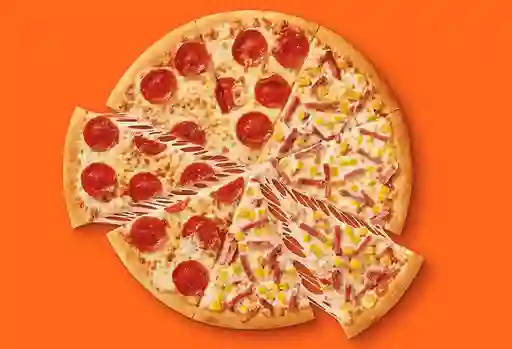 Pizza Grande 2n1 Maíz Jamón & Pepperoni
