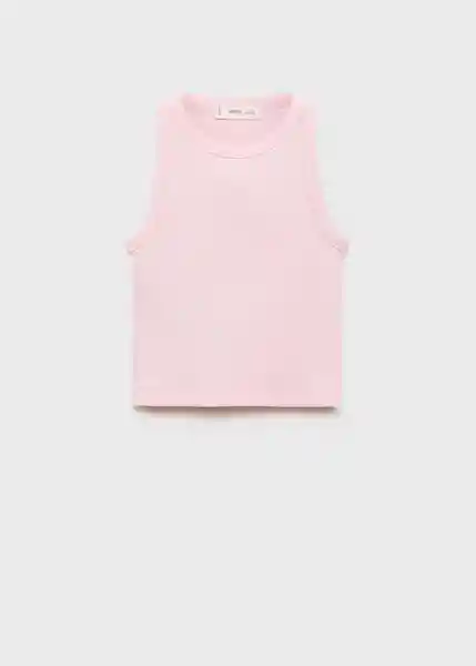 Top Rib Rosa Talla 12 Niñas Mango