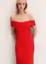 Vestido Berlin Rojo Talla L Mujer Mango