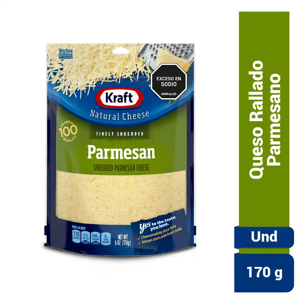 Queso kraft Parmesano Rallado 170gr