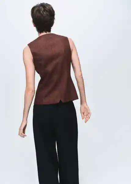 Chaleco Greta Tabaco Talla XS Mujer Mango