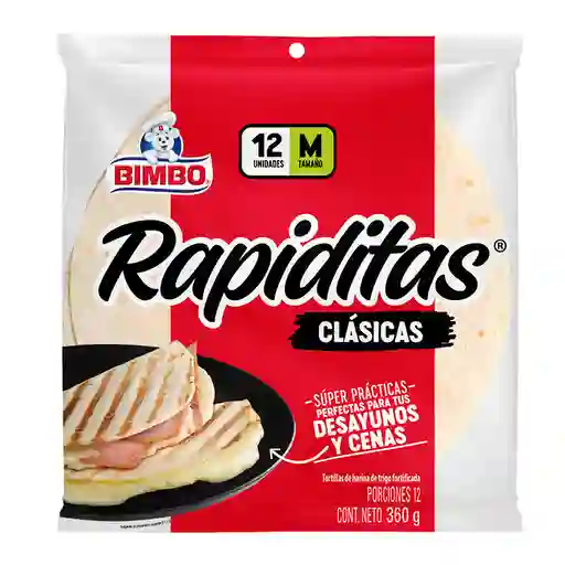 Tortillas Bimbo Rapiditas Clásicas 12p 360g