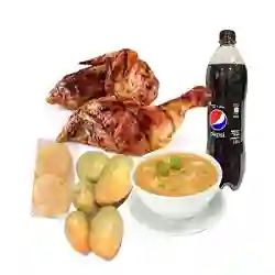 Combo Medio Pollo Asado.