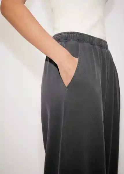 Pantalón Valeri Antracita Talla S Mujer Mango