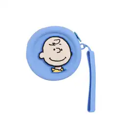 Monedero Redondo Charlie Brown Snoopy Azul Miniso