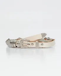Cinturón Western Crudo Porcelana Claro Talla S Chevignon