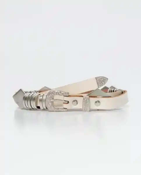 Cinturón Western Crudo Porcelana Claro Talla S Chevignon