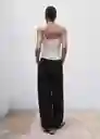 Pantalón Julia Negro Talla 44 Mujer Mango