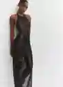 Vestido Kusak Negro Talla M Mujer Mango