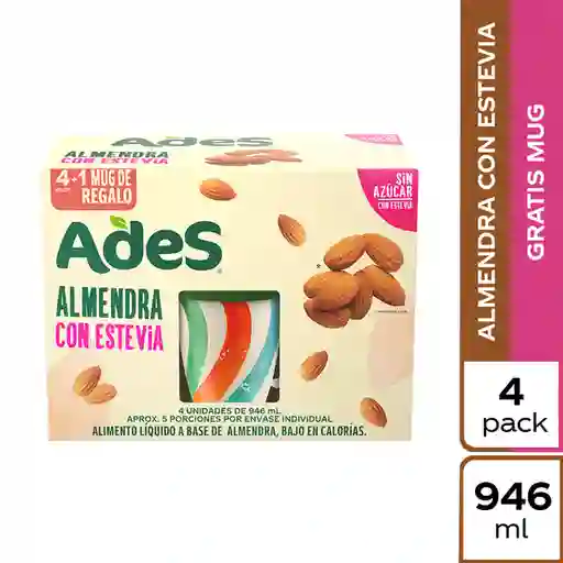 AdeS Bebida de Almendra con Estevia + Mug