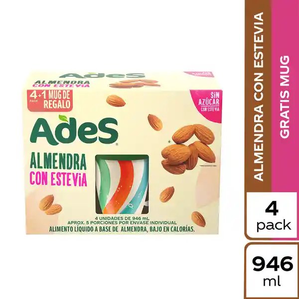 AdeS Bebida de Almendra con Estevia + Mug