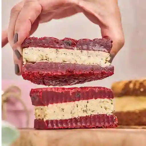 Torta helada de brownie red velvet