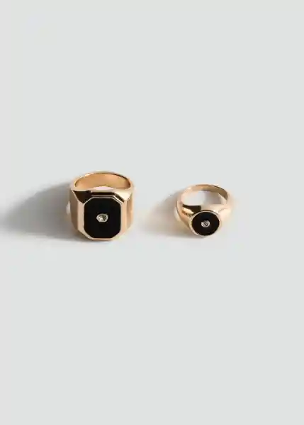 Anillo Jara Oro Talla M Mujer Mango