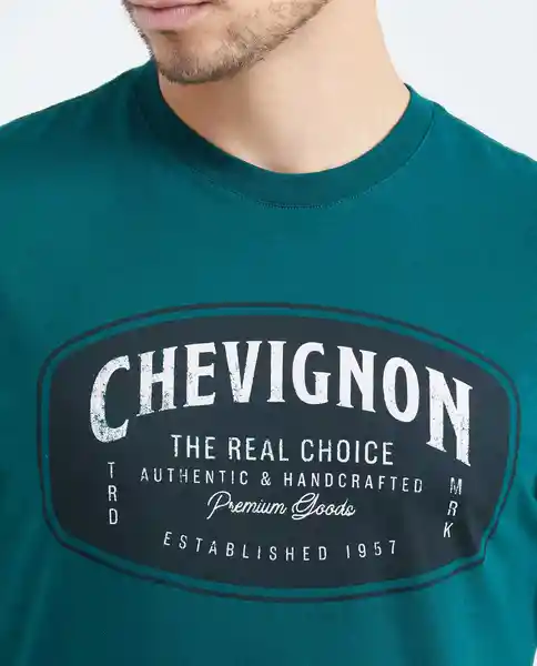 Camiseta Verde Pluvisilva Ultraoscuro T XXL Chevignon