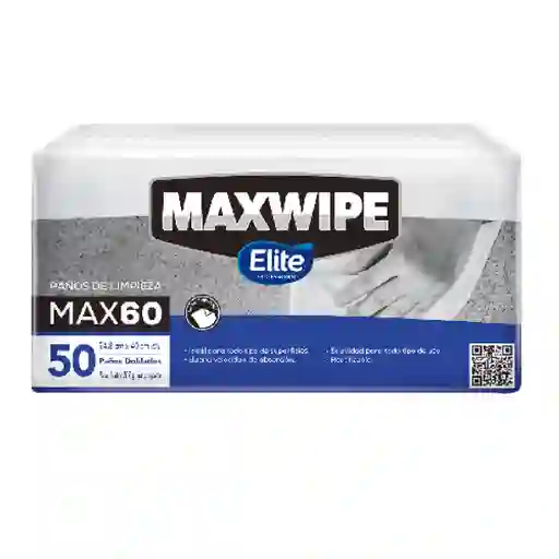 Paño Elite Maxwipe Doblado Max60 12x50 Blanco (1 Und)