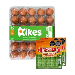 Combo Kikes Amor Que Alimenta Huevos AA Rojos L + Ranchera