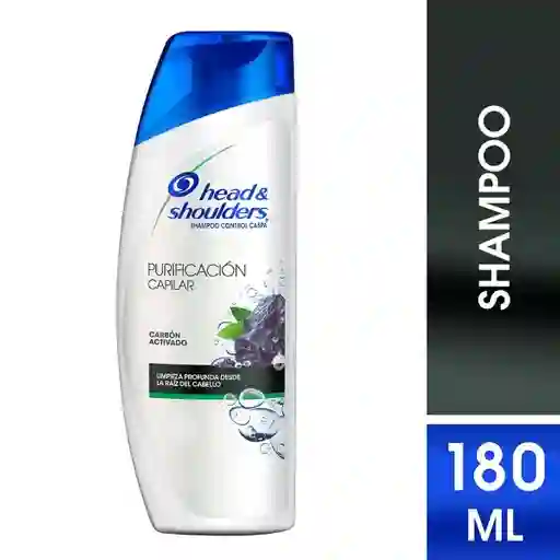 Head & Shoulders Purificación Capilar Carbón Activado Shampoo Control Caspa 180ml