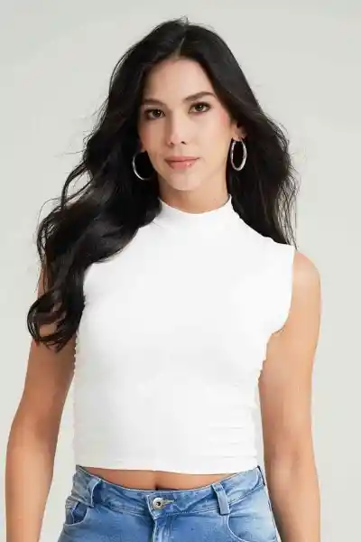 Crop Top Miami Color Blanco Crudo Talla S Ragged