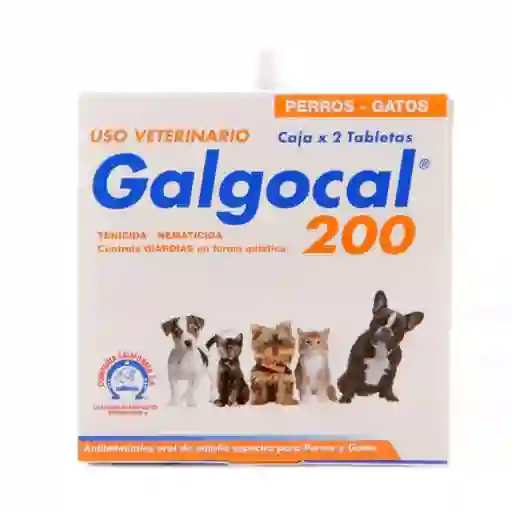 Galgocal 200 Desparasitante x 2 tab